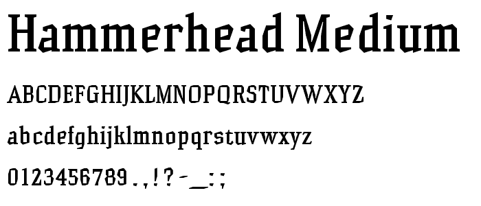 Hammerhead Medium font